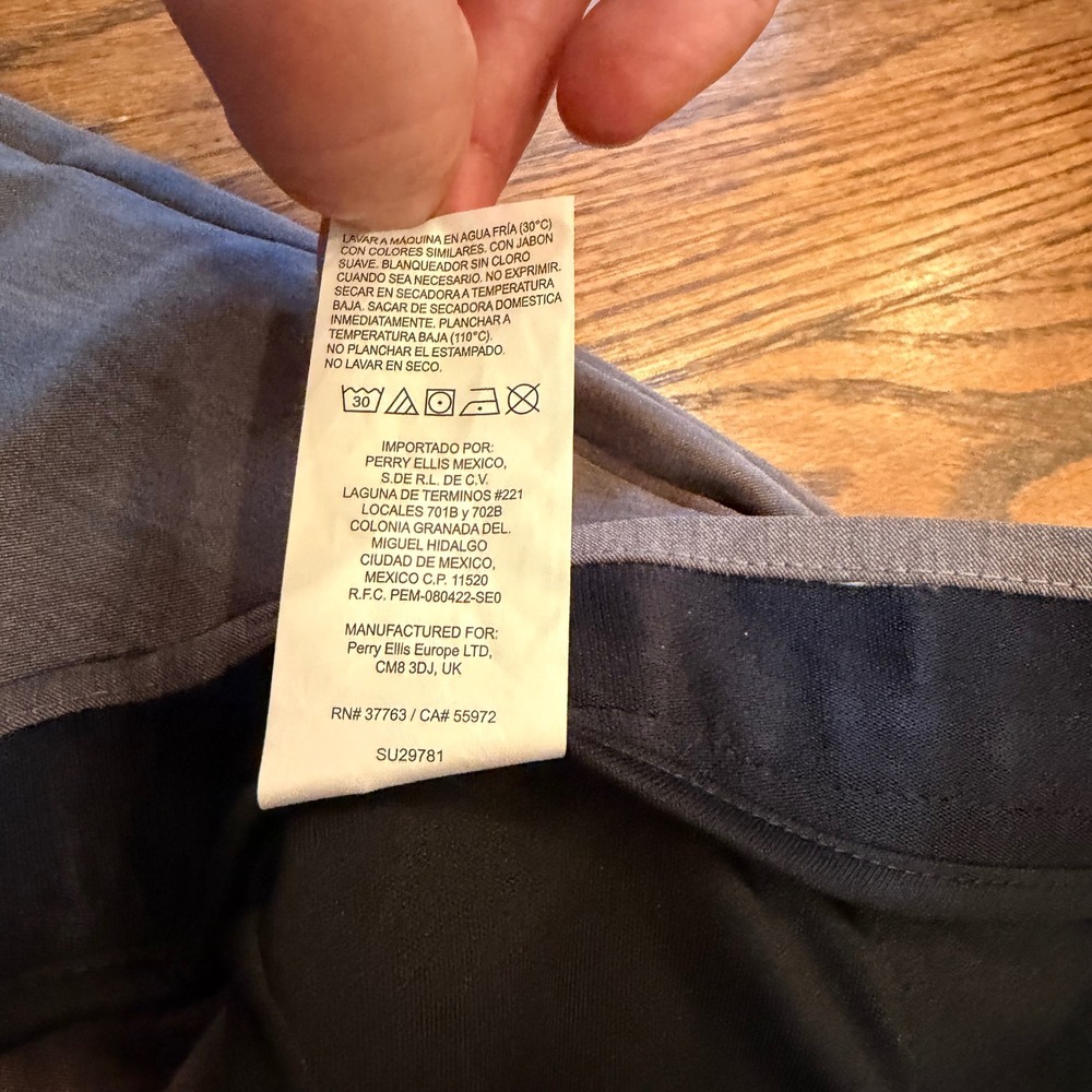 Savane Complete Comfort 4-Way Stretch Dress Pants 38x29 Grey Straight Fit - Picture 8 of 9